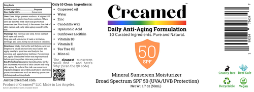 Mineral SPF 50 Sunscreen Balm – Organic, Vegan